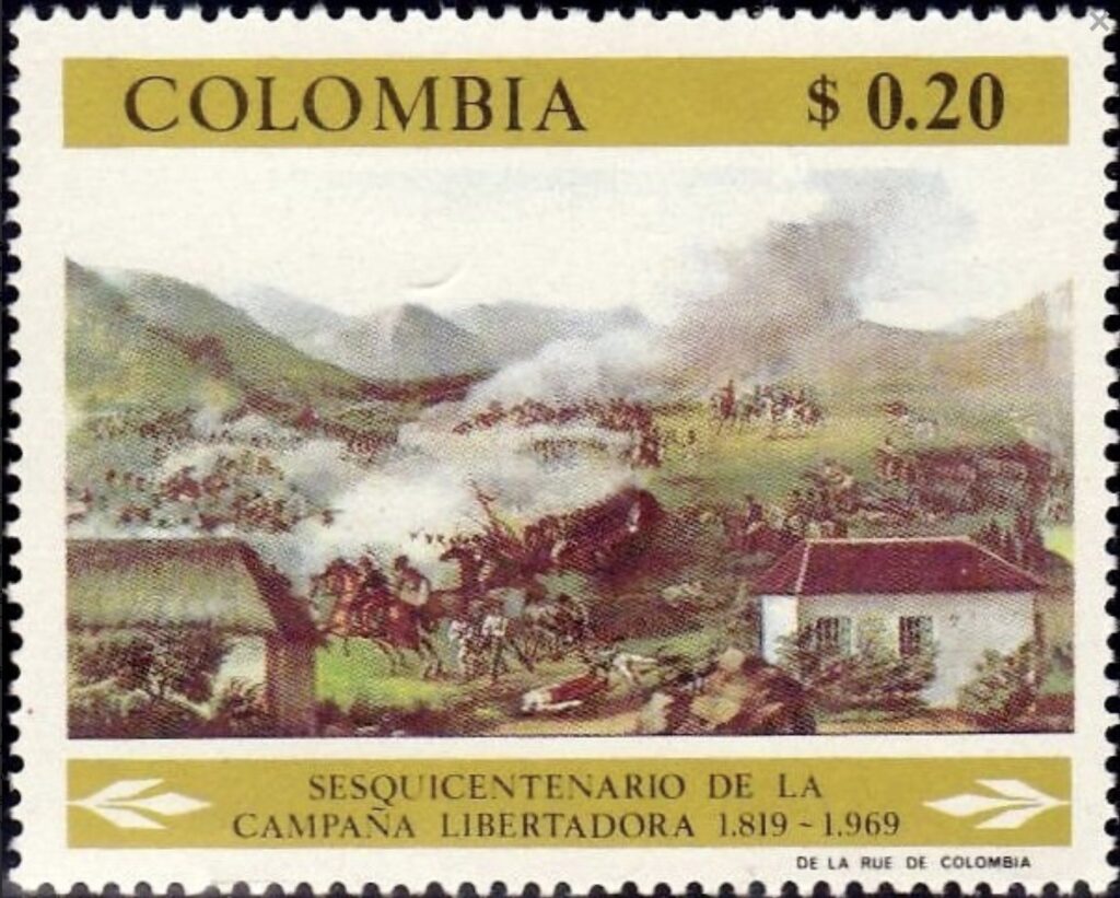 Colombia stamp commemorating battle of Boyaca
