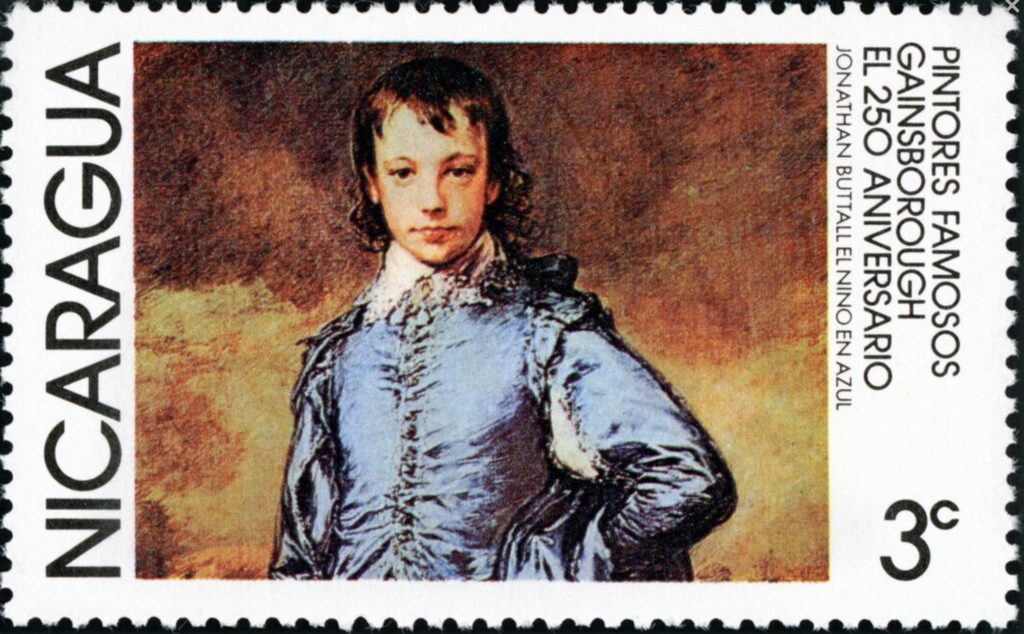 Blue Boy on postage stamp