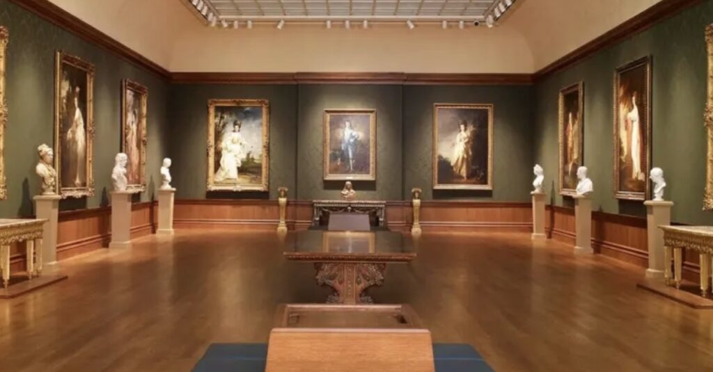 The Blue Boy on display at the Huntington
