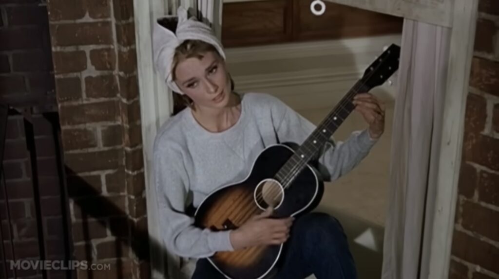 Audrey Hepburn singing Moon River.