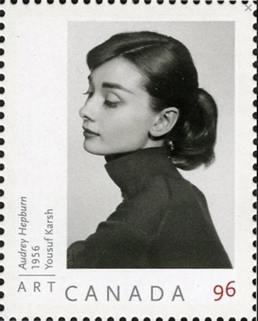 Audrey Hepburn on Canadian photographer stamp