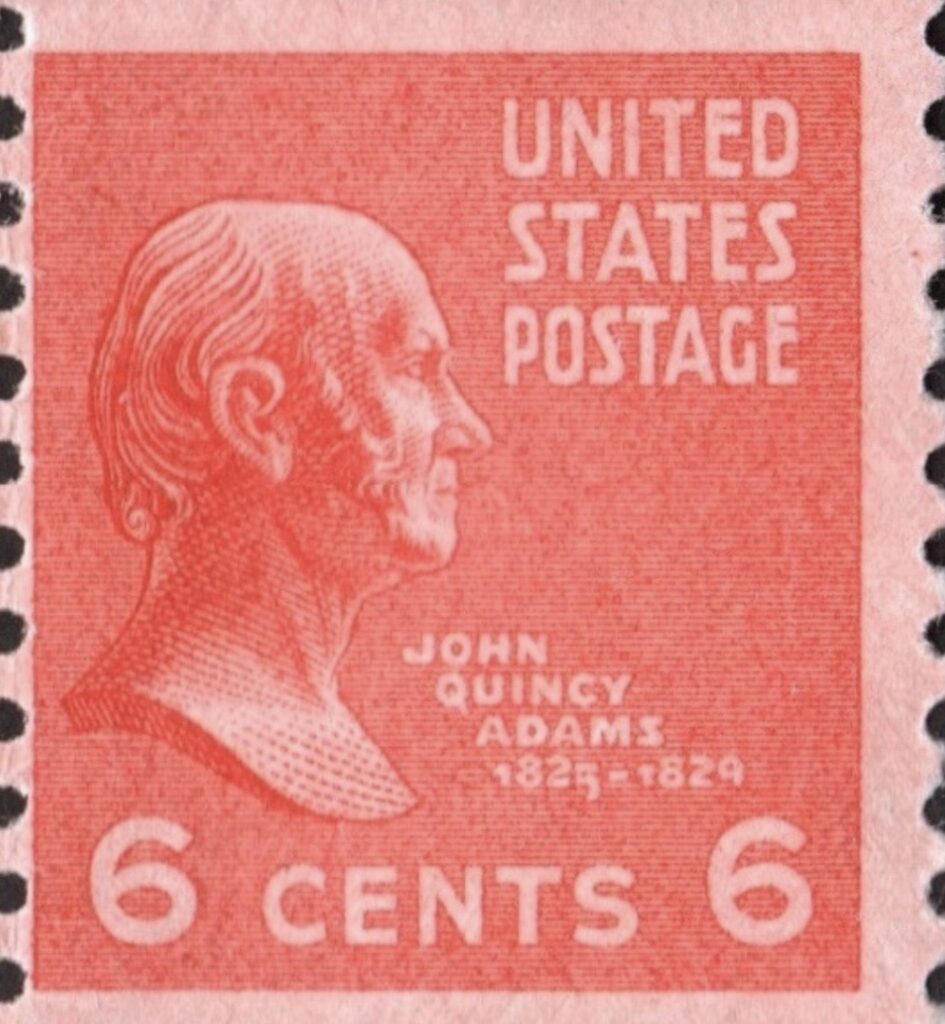 John Quincy Adams on stamp