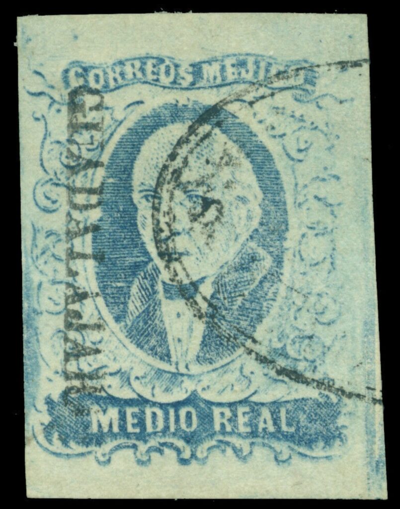 Mexico's first postage stamp, with the image of Hidalgo