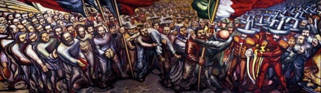 The entire mural from which the Cananea strike stamp was taken