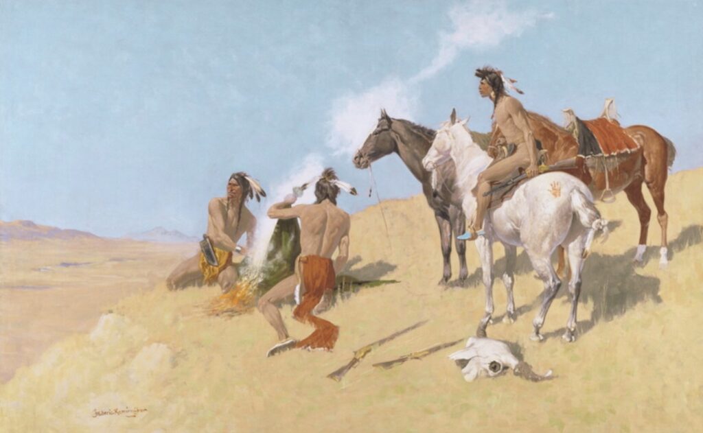 The Smoke Signal, by Frederic Remington